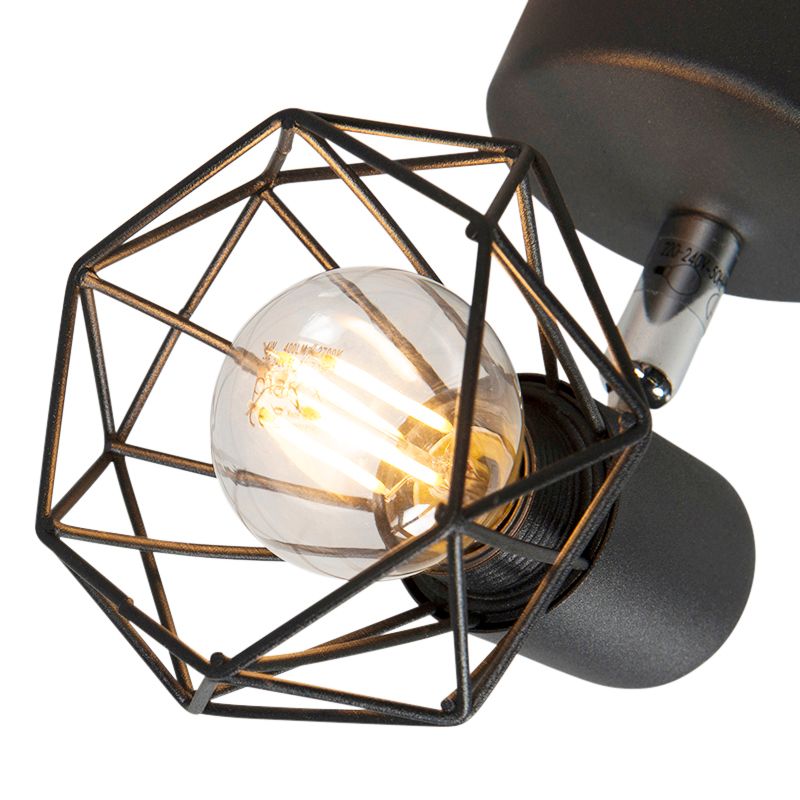 Art Deco spot zwart draai- en kantelbaar - Mosh