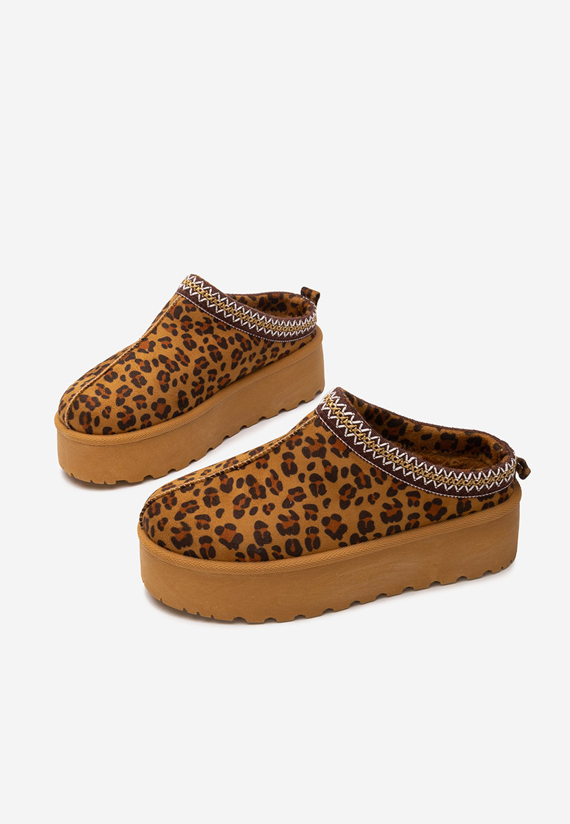 Mules à plateforme leopard Comfy