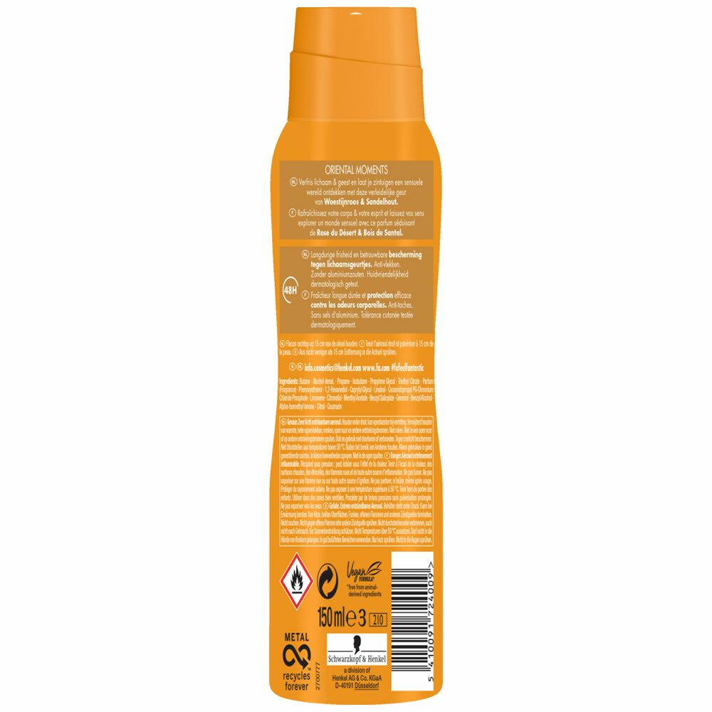 6x Fa Deodorant Spray Oriental Moments150 ml