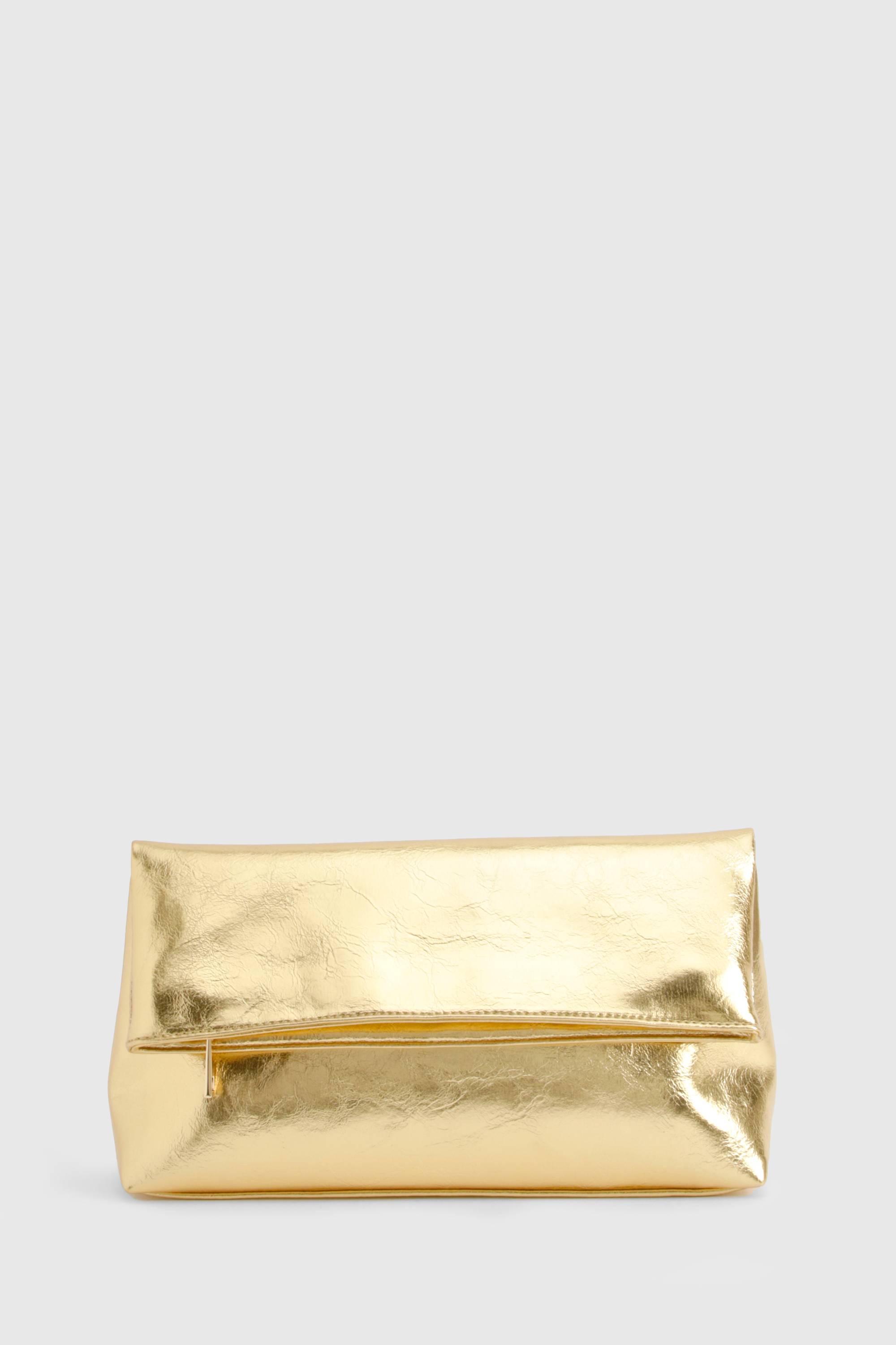 boohoo Grande Pochette Métallique à Rabat