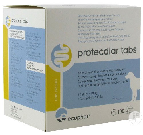 Ecuphar Protecdiar Tabs Aliment Complémentaire Pour Chiens 100 Comprimés