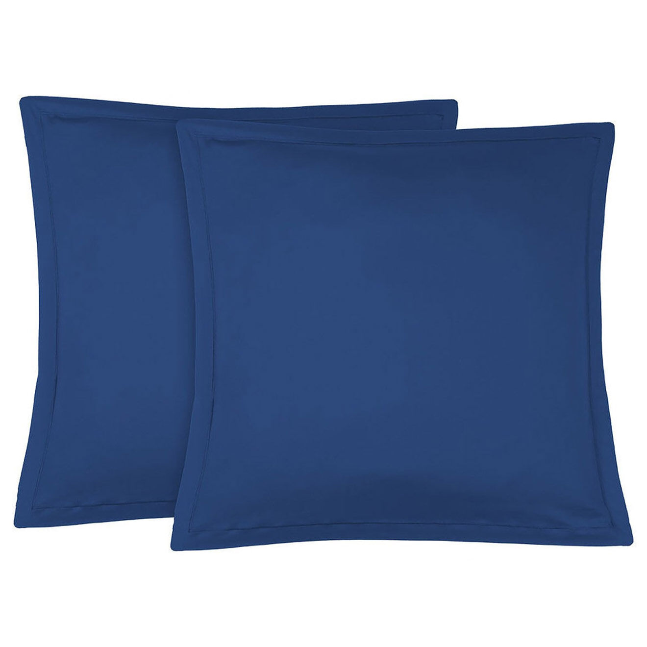 Febronie 2 Taies d'oreiller en Satin de Coton Julia bleues