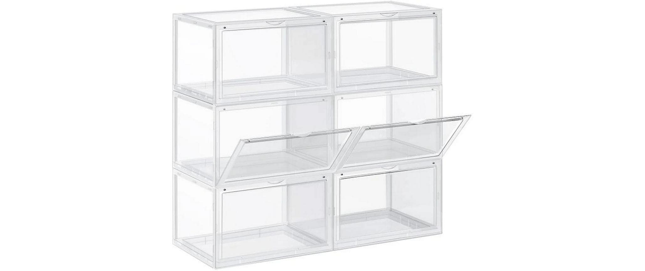 Schuhschrank 6-er Set TransparentSchuhboxen