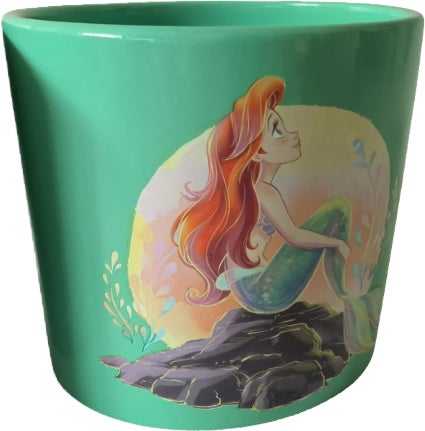 Disney bloempot Kleine Zeemeermin groen D 14,5 H 14 cm