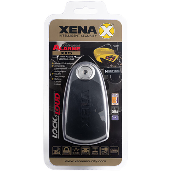 Xena - Bloque disque alarme XX15 SRA Noir