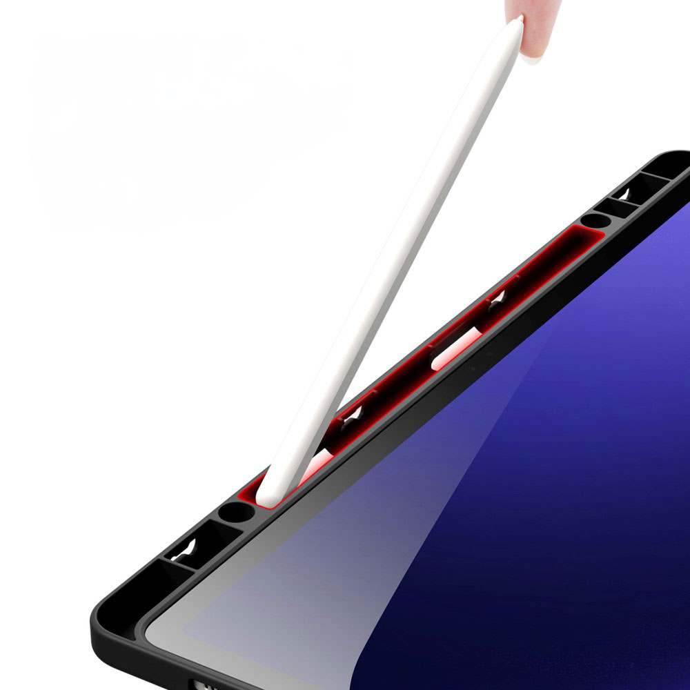 Samsung Galaxy Tab S10  Plus 2in1 Abnehmbare Hybrid TPU Bumper Leder Tasche Smart Cover Schutzhülle - Grau