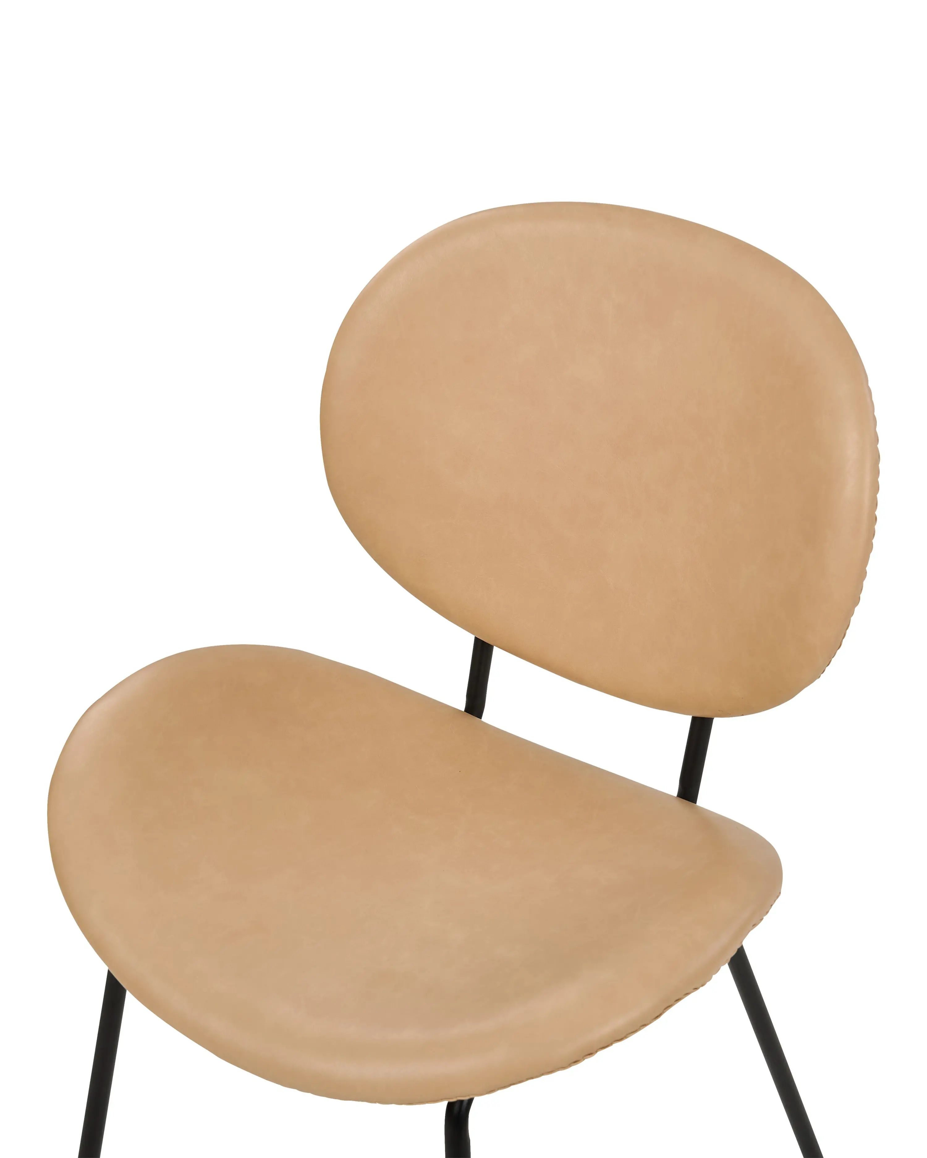 Set van 2 eetkamerstoelen LUANA Kunstleer Zandbeige