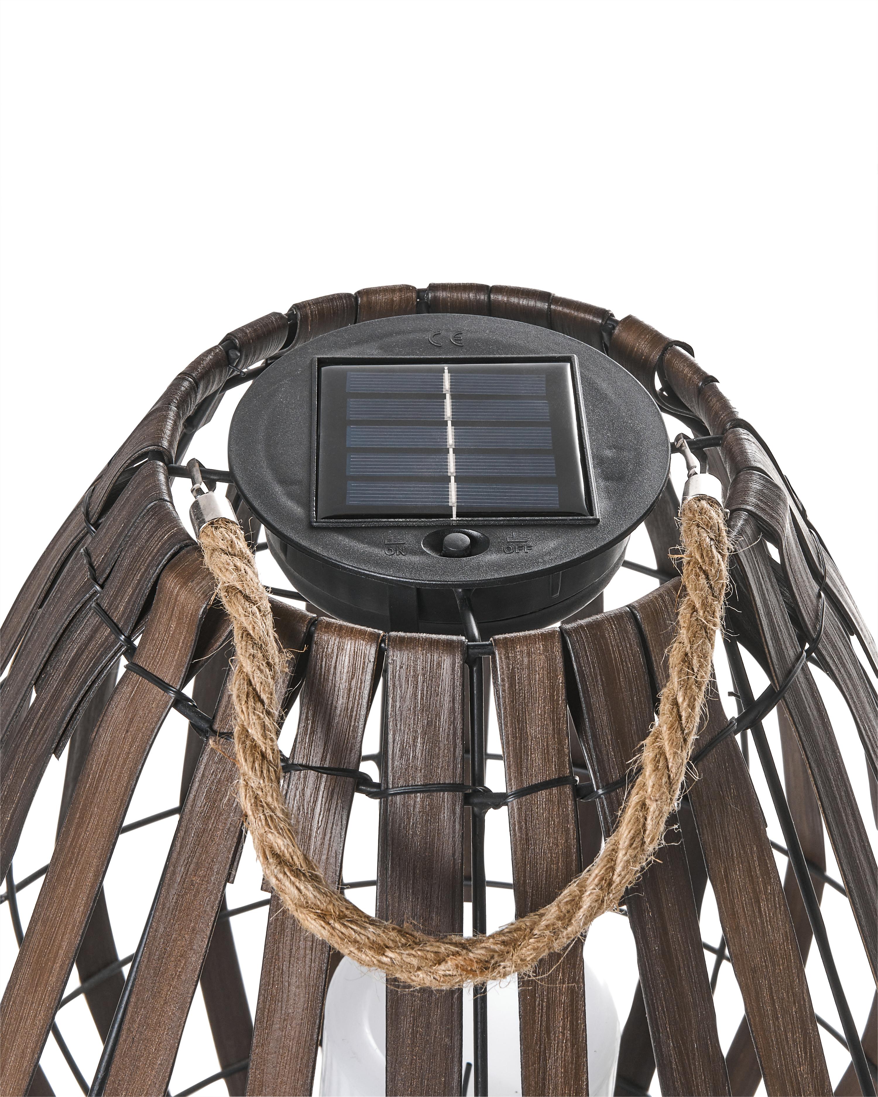 Lantaarn op zonne-energie LUFUPA 61 cm Donkerbruin