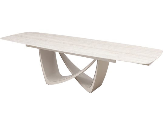 CONCEPT1 - Table Majestic travertin 200-300x100x76 100% céramique