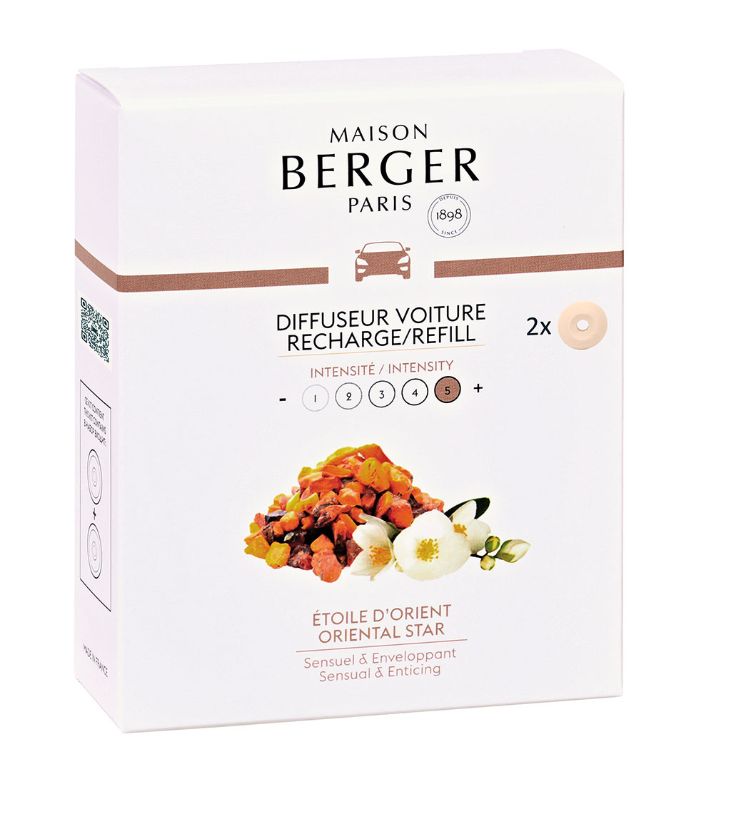 Lot de 2 recharges diffuseur voiture Étoile d'Orient - MAISON BERGER
