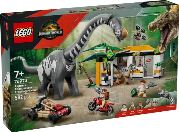 LEGO Jurassic World 76973 Sporingsmission: Raptor og titanosaurus