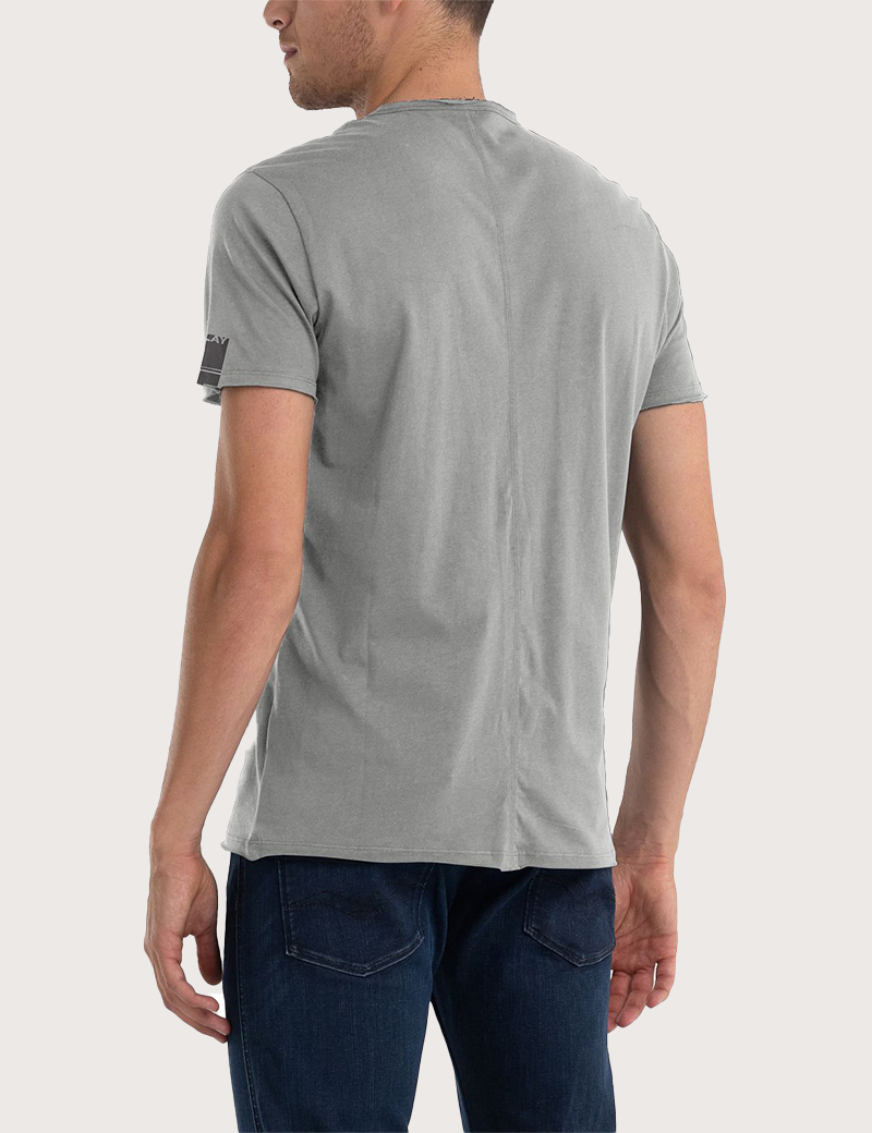 REPLAY T-SHIRT HOMME MANCHES COURTES COL ROND BÉTON
