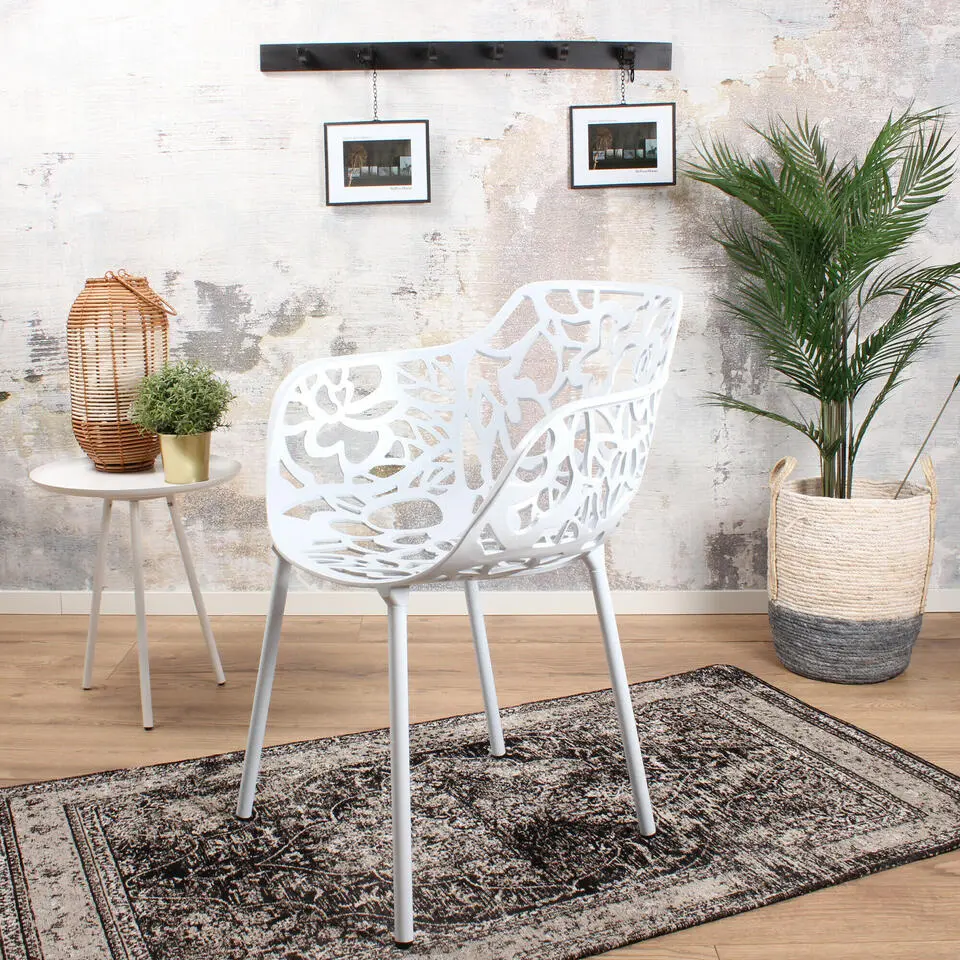 DS4U - Cast magnolia stoel met arm wit