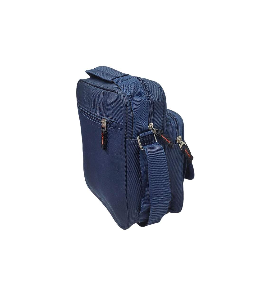 Sacoche pour homme - Multi-poches - Pochette textile - Bleu