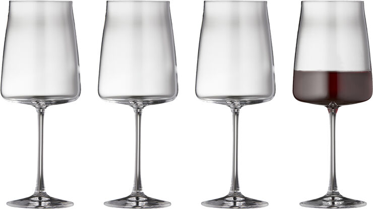 Lyngby Glas Rødvinsglas Zero 54 cl 4 stk. Clear