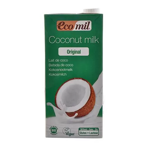Ecomil Kokos mælk med agave Ø - 1 l.