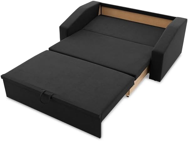 Sofini Sofa Hewlet mit Schlaffunktion! Best Schlafsofa! 2- Sitzer Sofa! Polstermöbel mit stauraum. Schlafsofa mit schlaffunktion und Bettkasten. Kleines Sofa! (MIKRO 15)