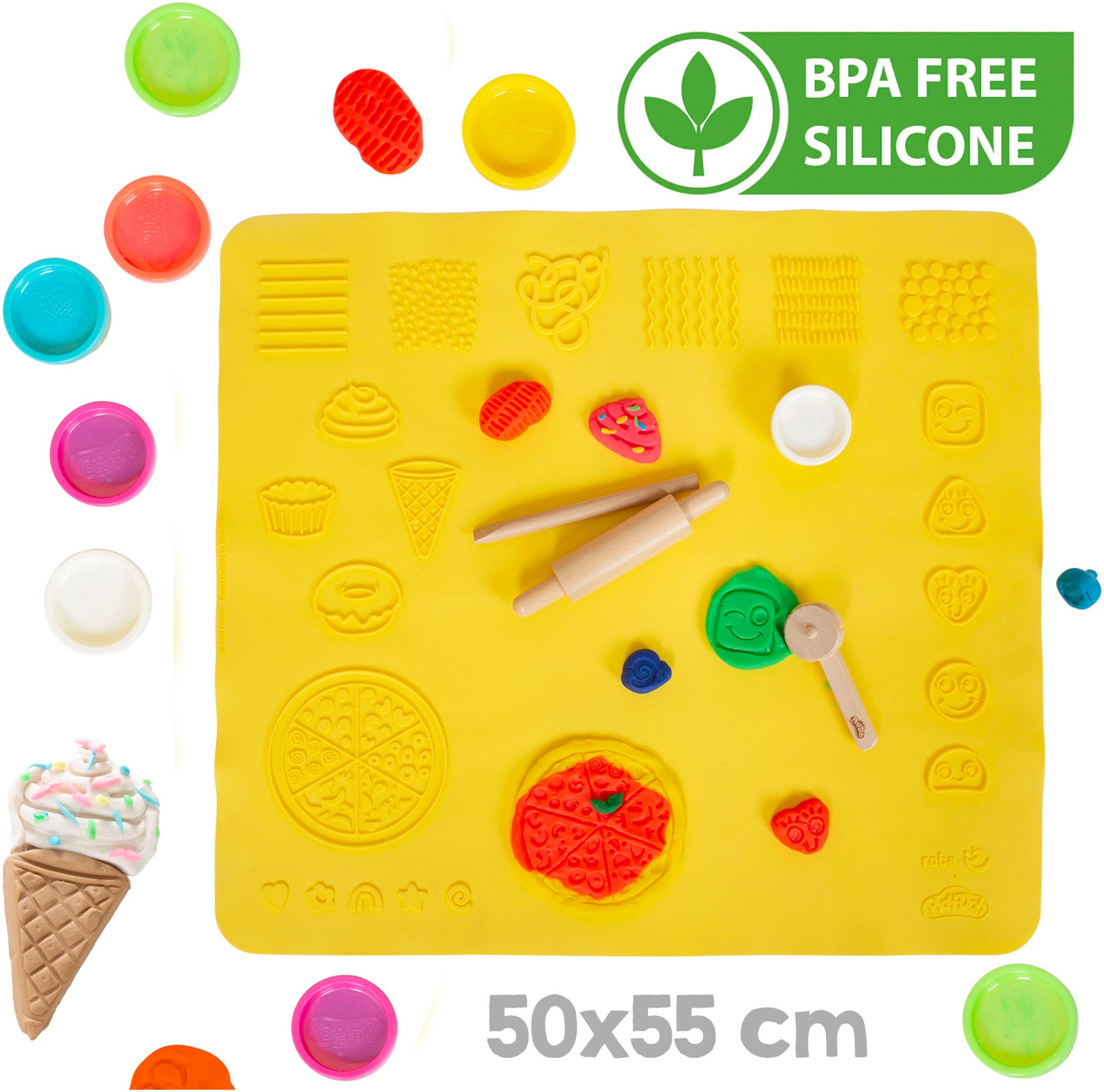 roba® Kindersitzgruppe »Play-Doh« Set,  inkl. 3D Kreativmatte, Knete und Zubehör