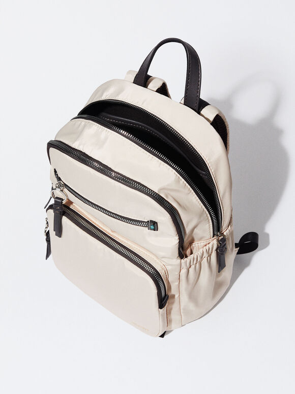 Mochila De Nylon Con Colgante - Raw