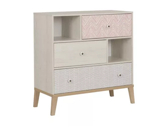Chambre Enfant Complète (90*200) Bois blanchi - SOLVEIG