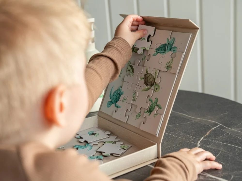 Filibabba - Magnetisk spil - Puslespil med skildpadder - (FI-03041)