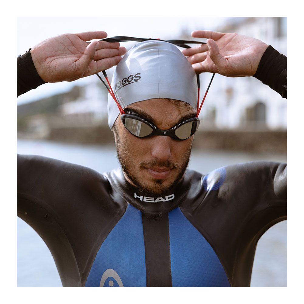 Zoggs TIGER MIRROR - Lunettes de natation grey red/mirrored smoke