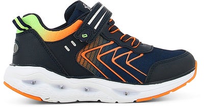 Leaf Varberg Blinkende Sneakers, Navy/Lime