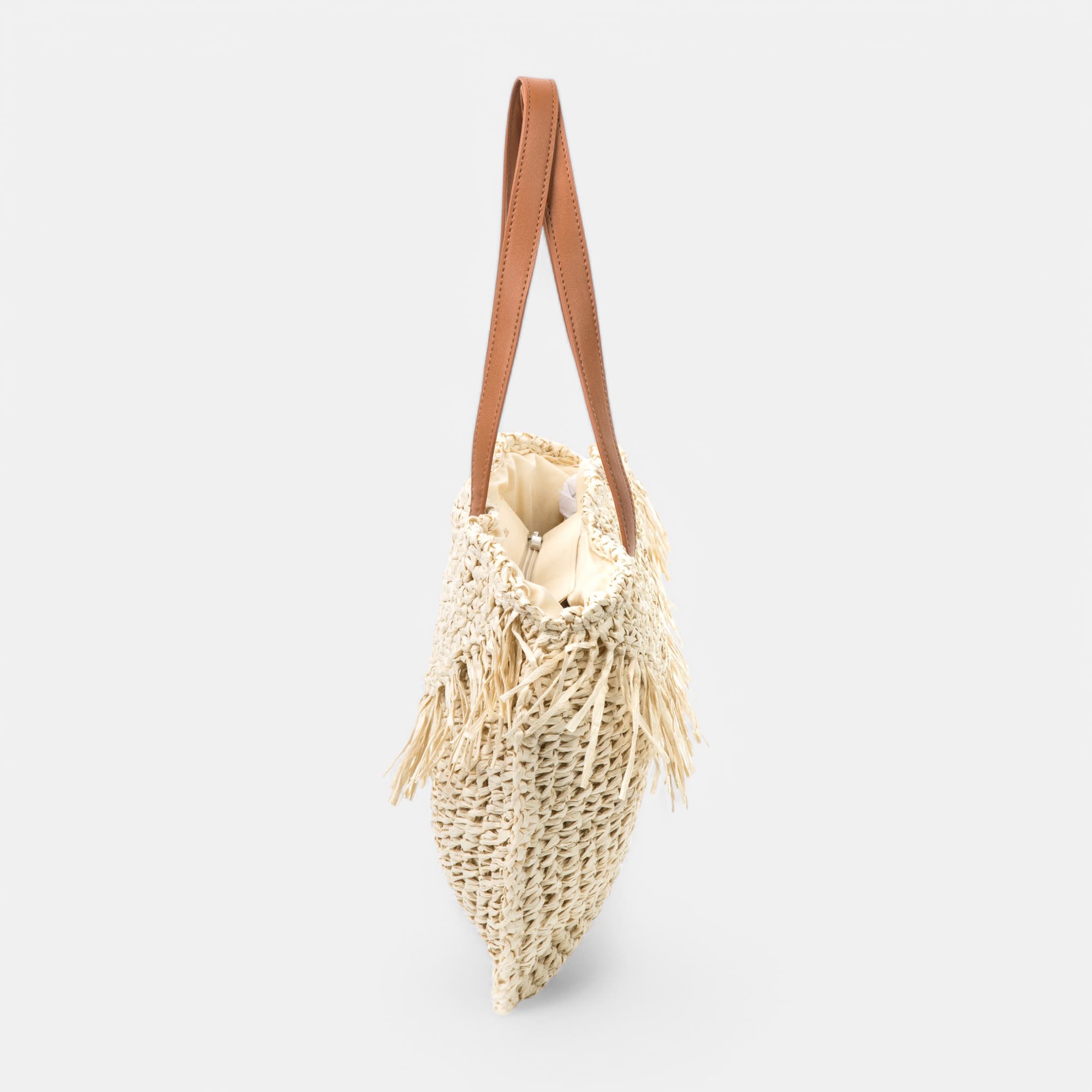 Sac de shopping beige
