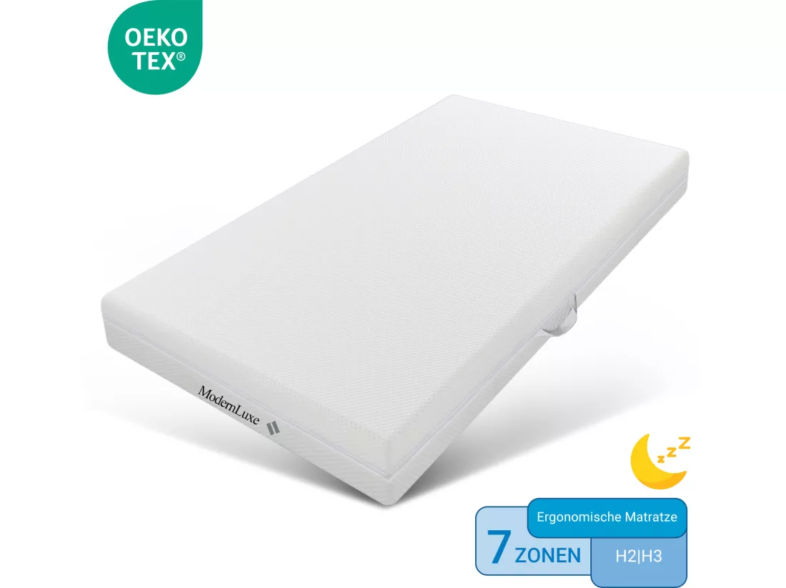 Matelas 90 x 200 cm mousse 7 zones de confort ép.20cm - Merax