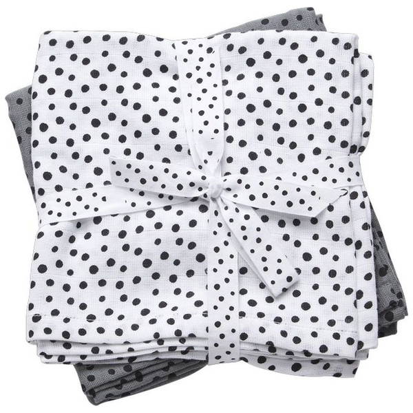 Done by DeerDone by Deer   Gazetücher Happy Dots grey 70x 70cm