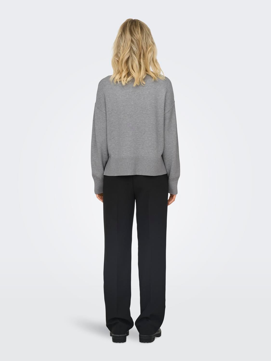 ONLBARI Strickpullover Medium Grey Melange