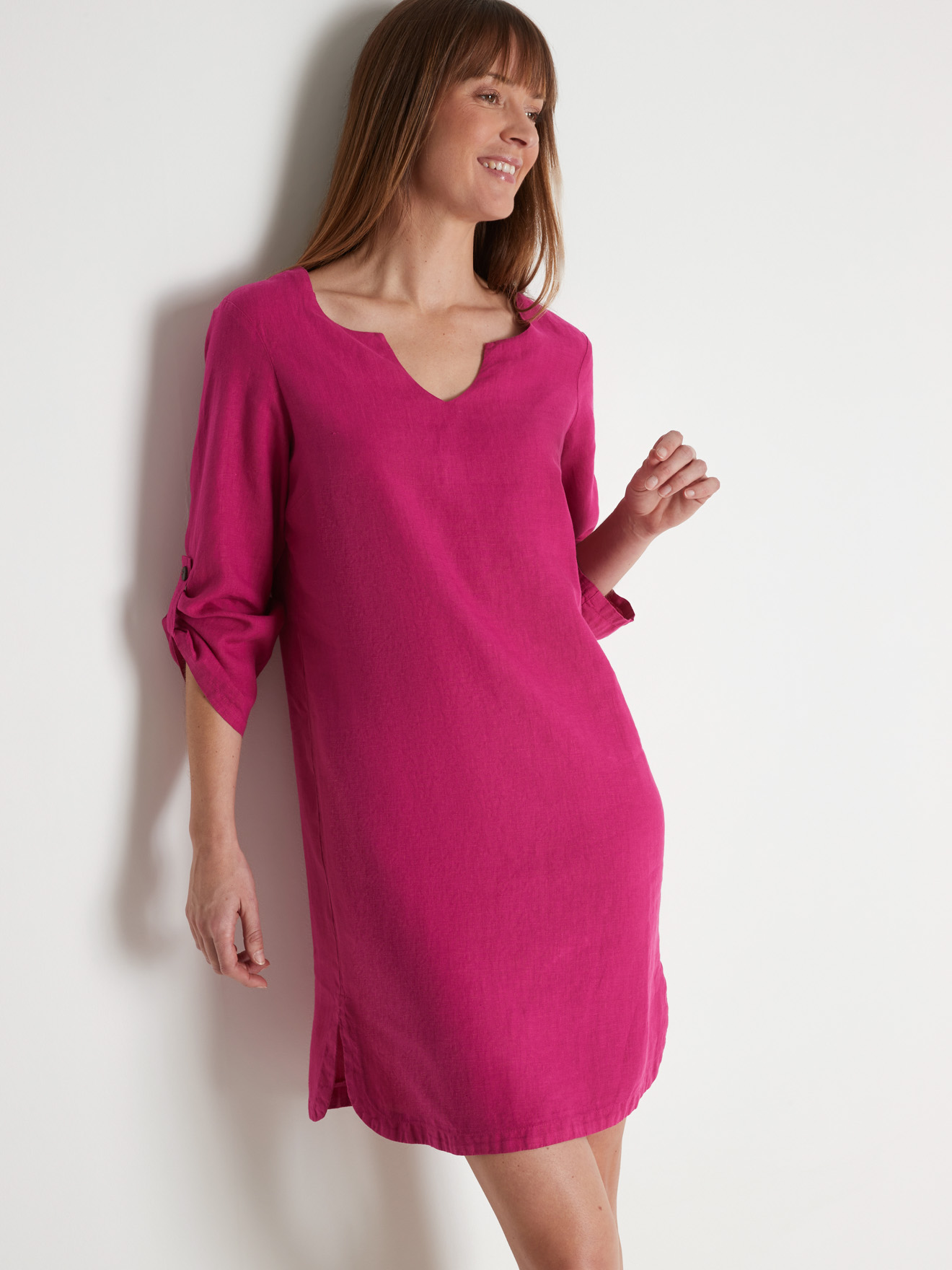 Robe en lin forme housse