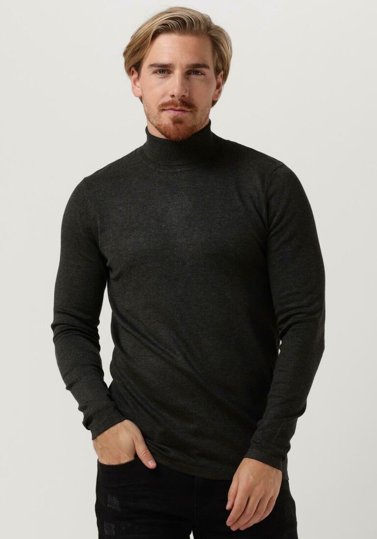 PUREWHITE donkergrijze purewhite coltrui essential knit turtleneck ls