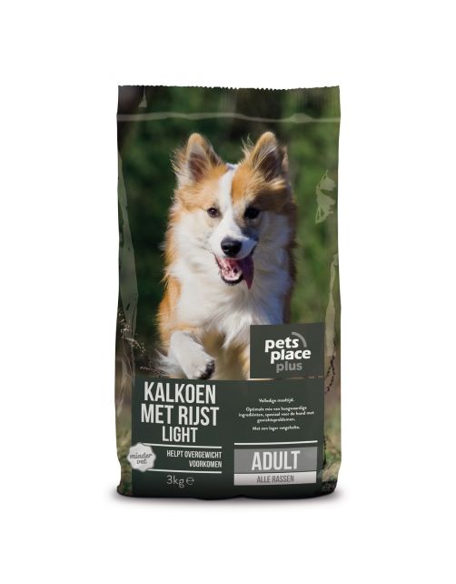 Pets Place Plus Hond Adult Light Kalkoen&Rijst - Hondenvoer