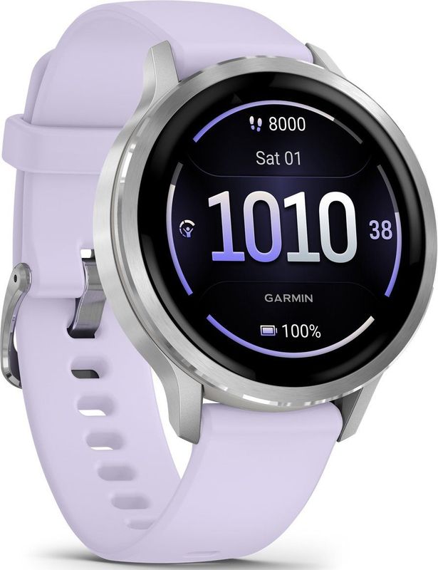 Garmin - Venu 4 - Smartwatch - 41mm - Silver/Lila - Premium met GPS en AMOLED-touchscreen
