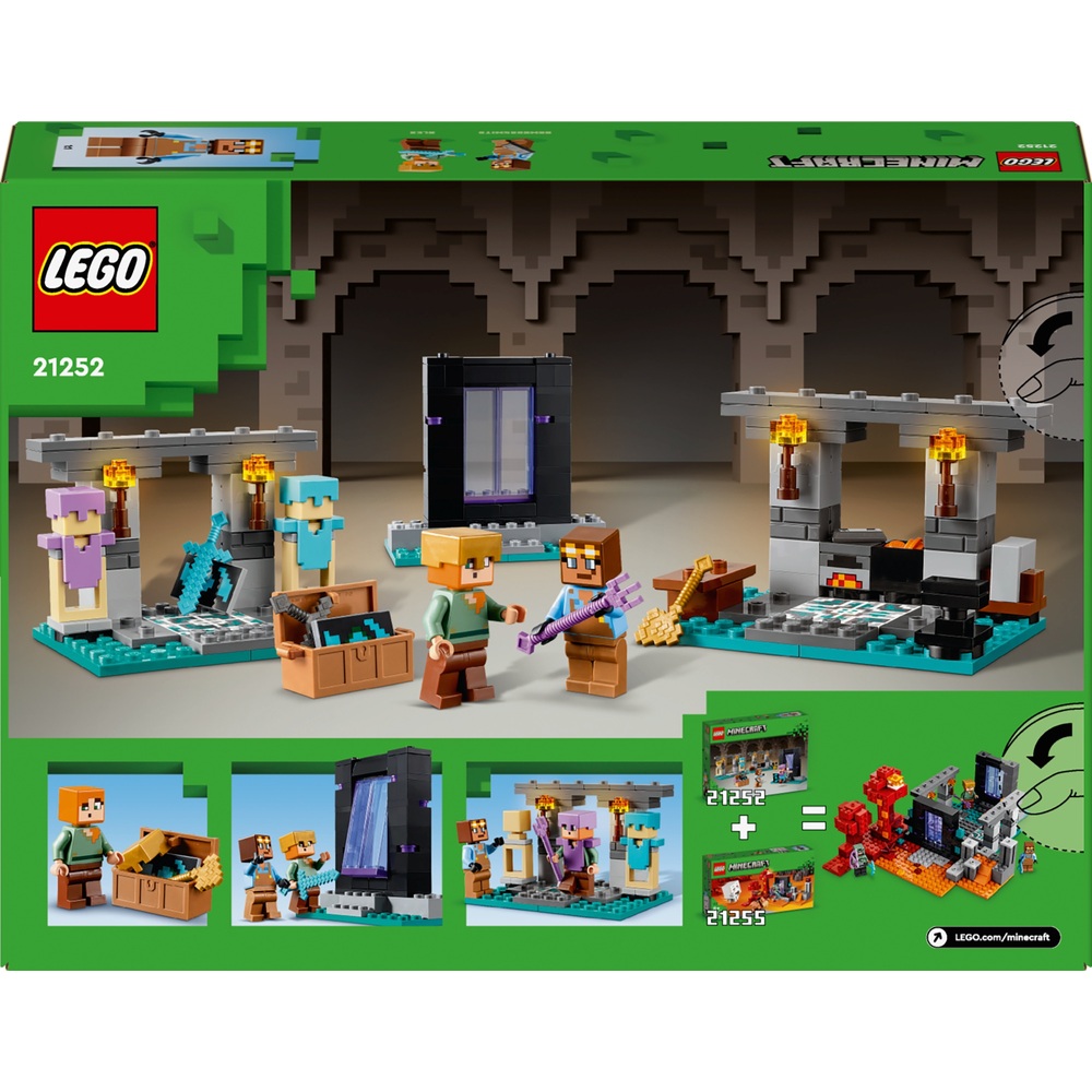 LEGO Minecraft 21252 Die Waffenkammer Spielzeug mit Spielfiguren