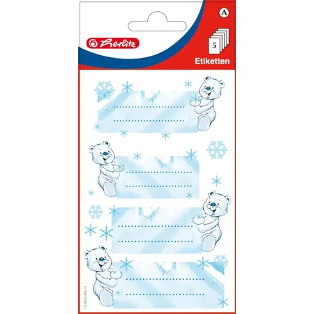 Herlitz Etiketten TK Bärchen selbstklebend 3 Bögen