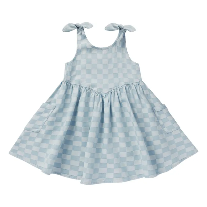 Rylee + Cru Robe Summer à Carreaux  | Bleu