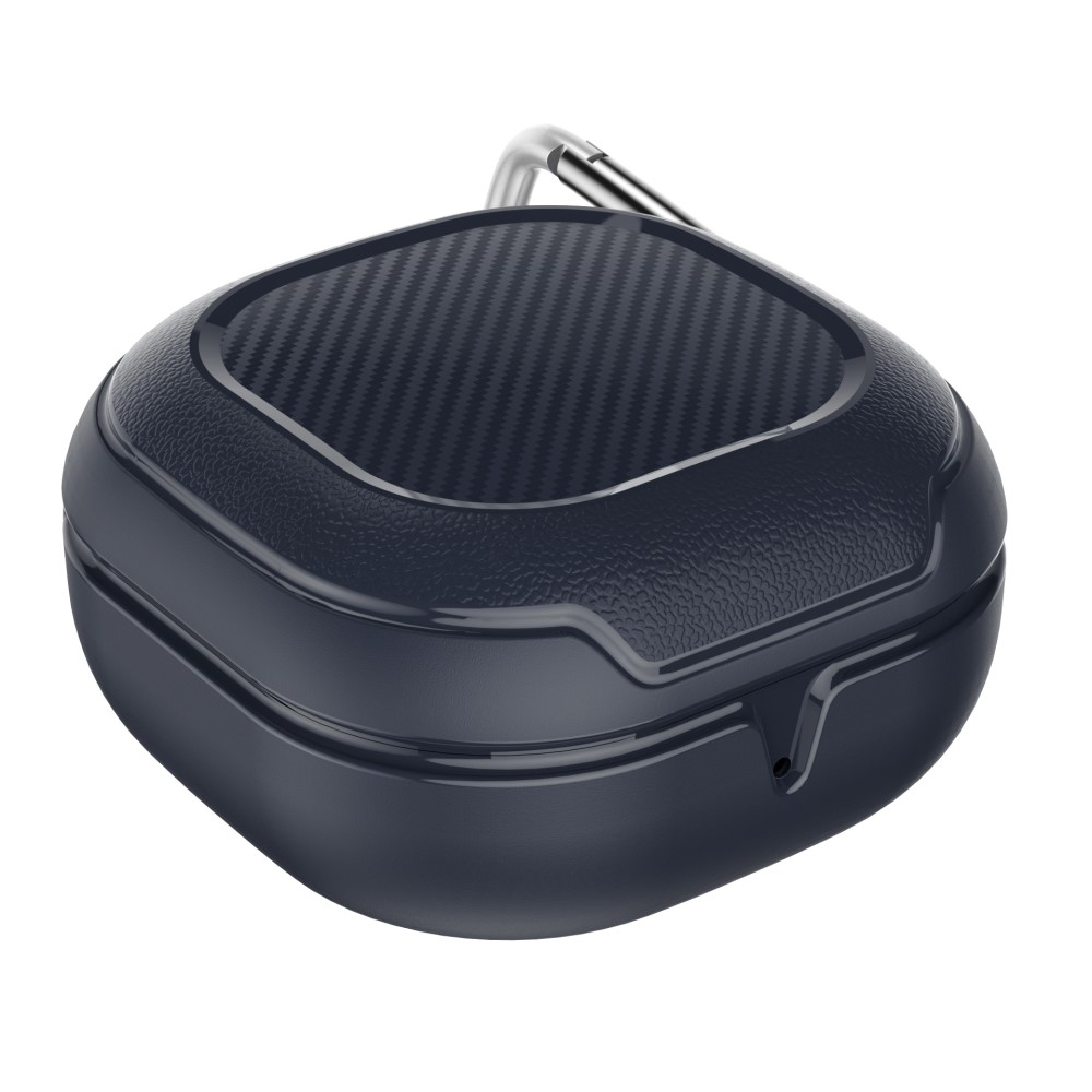 Samsung Galaxy Buds Pro / Buds Live Hardcase Schutzhülle mit Karabinerhaken - Dunkelblau