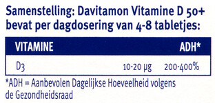 Davitamon Vitamine D 50  Tabletten 250TB