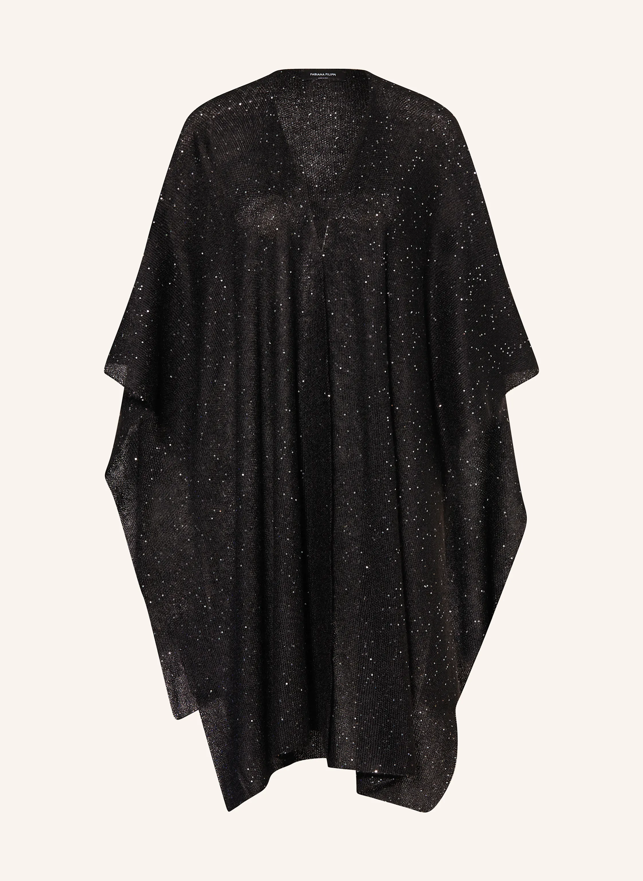 FABIANA FILIPPI Cape mit Mohair und Pailletten