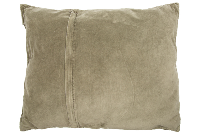 Velv cushion Jade olive grey 60