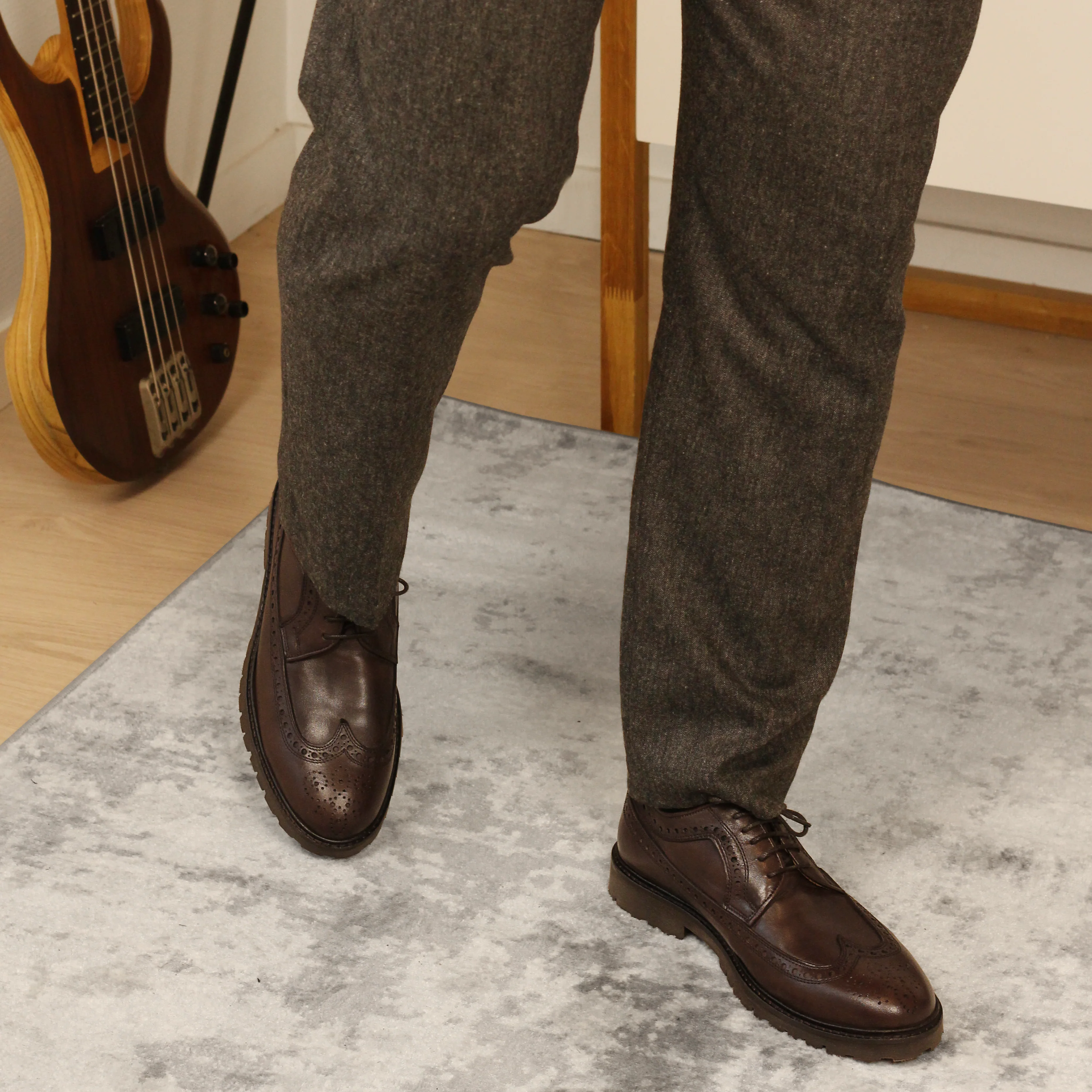 Robin-Derby en cuir marron