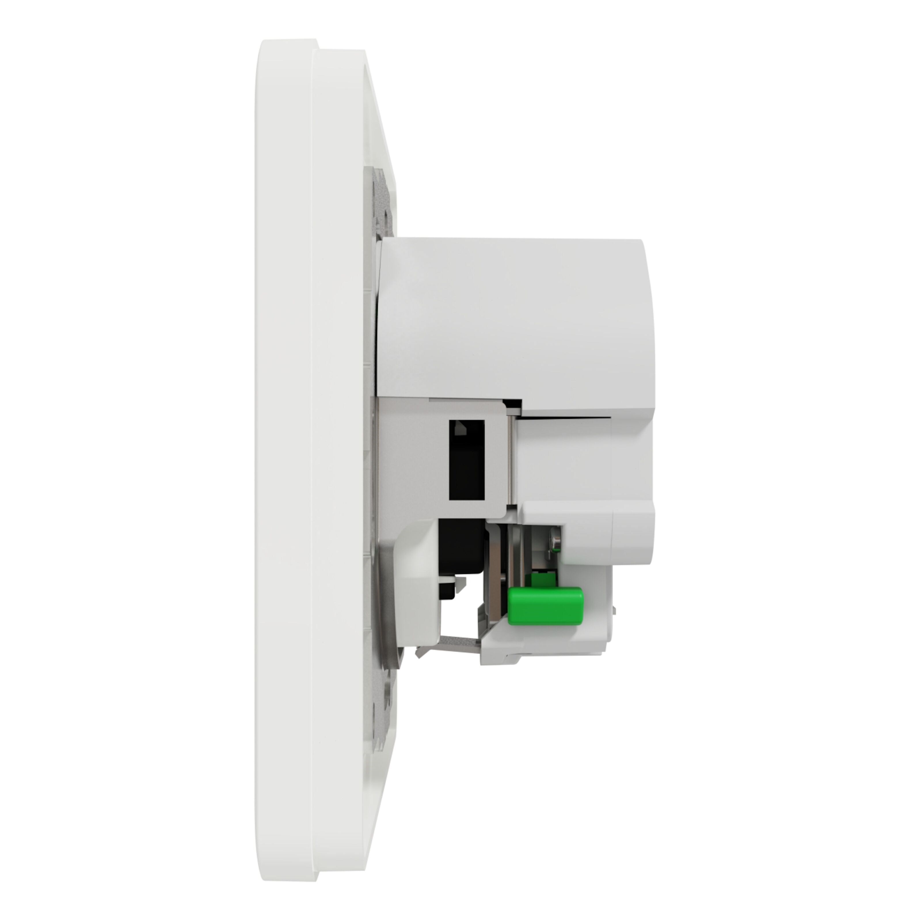 Schneider Electric Exxact Jordet vegguttak med USB-porter Hvit