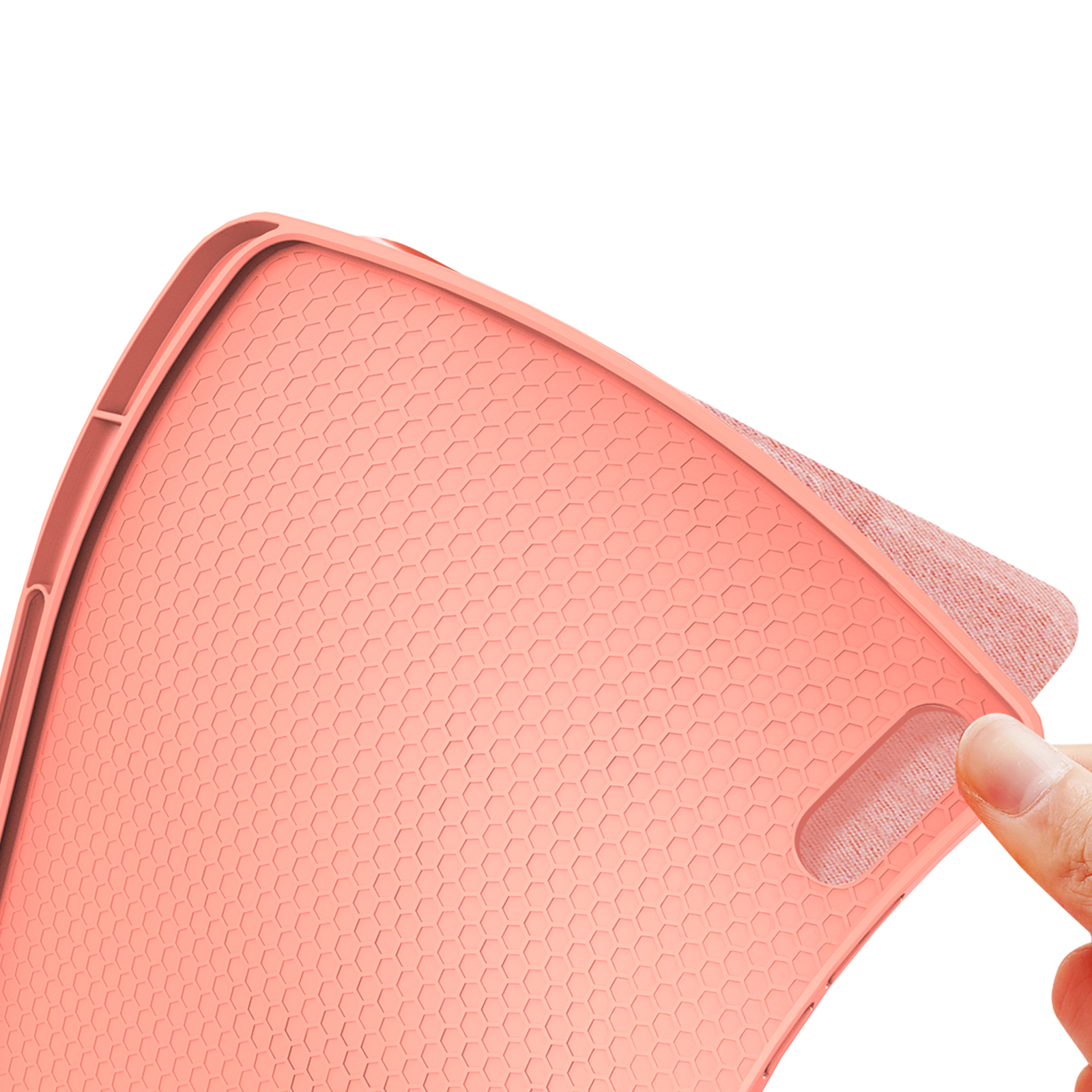 Samsung Galaxy Tab S11 Ultra Tasche Smart Cover Hülle Stoff Design mit S-Pen Halterung - Rosa
