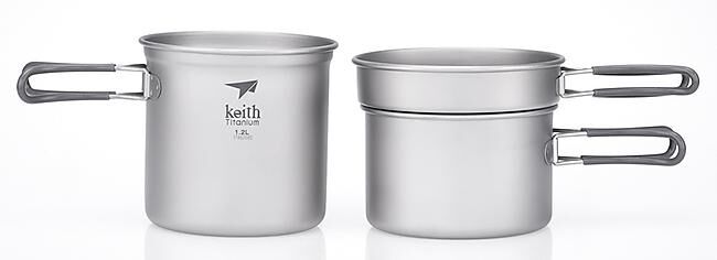 KEITH TITANIUM - SET DE CASSEROLES TITANE 3 PIECES
