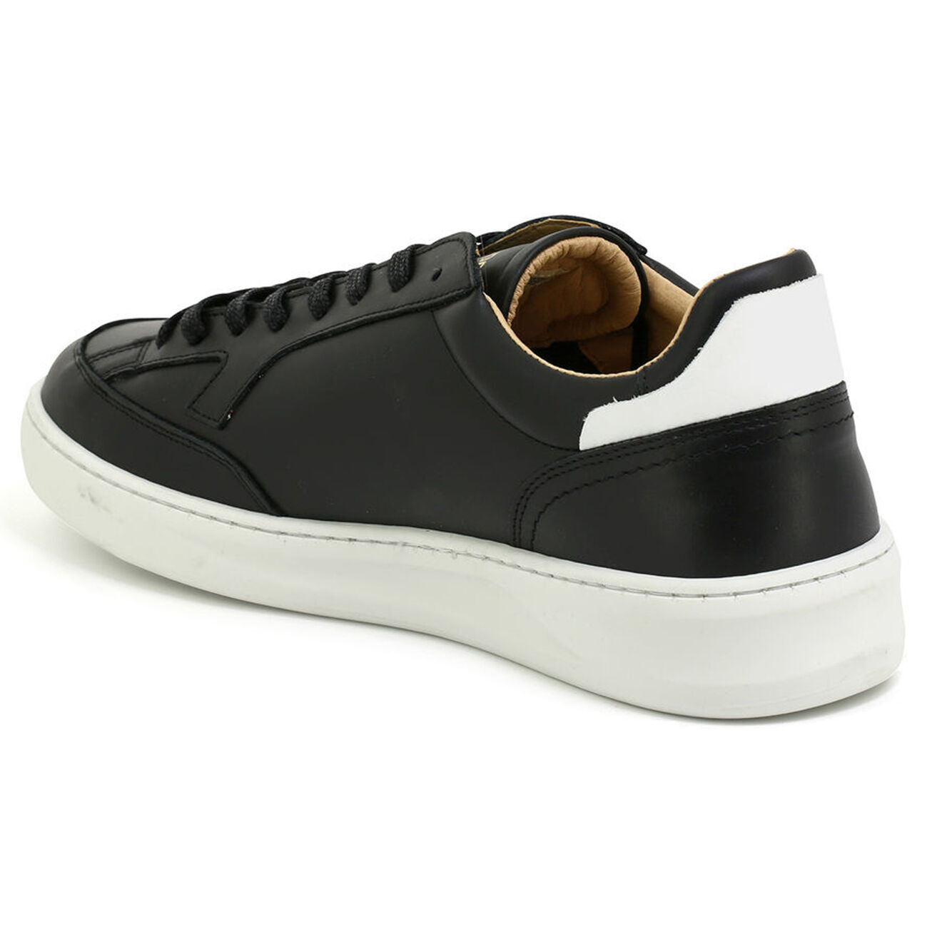 Le Coq Sportif Baskets en Cuir Triomphe noir/blanc