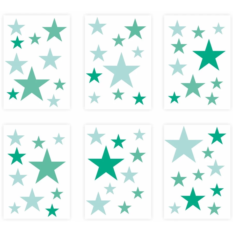 Nikima Wandtattoo 129-8 Sterne-Set mint 60 Stück mint