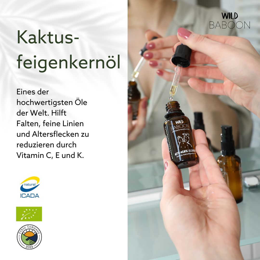 Wild Baboon Anti-Aging Hautöl mit Bio Kaktusfeige