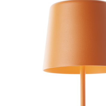 Tafellamp Kaami draagbaar LED 2W voor buiten met USB oplaadbare accu, oranje